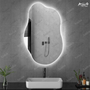آینه آزالیا مدل دفرمه بک لایت نوردار DFMBC1